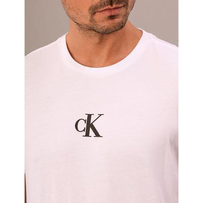 Camiseta Manga Curta Calvin Klein Jeans Masculino Calvin Klein Rubber Patch - Branco 2