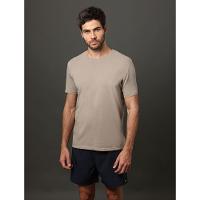 Camiseta Masculina Logo Costas Calvin Klein Swimwear - Caqui Medio - 1