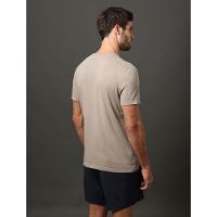 Camiseta Masculina Logo Costas Calvin Klein Swimwear - Caqui Medio