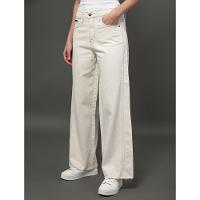 Calça Feminina Cropped Wide Natural Leg Calvin Klein Jeans - Off White - 1