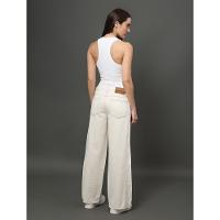 Calça Feminina Cropped Wide Natural Leg Calvin Klein Jeans - Off White - 2