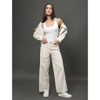 Calça Feminina Cropped Wide Natural Leg Calvin Klein Jeans - Off White - 5
