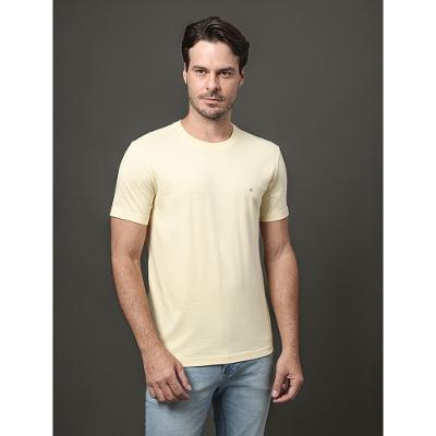 Camiseta Masculina Meia Malha Calvin Klein - Amarelo Manteiga