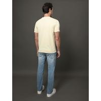 Camiseta Masculina Meia Malha Calvin Klein - Amarelo Manteiga - 2