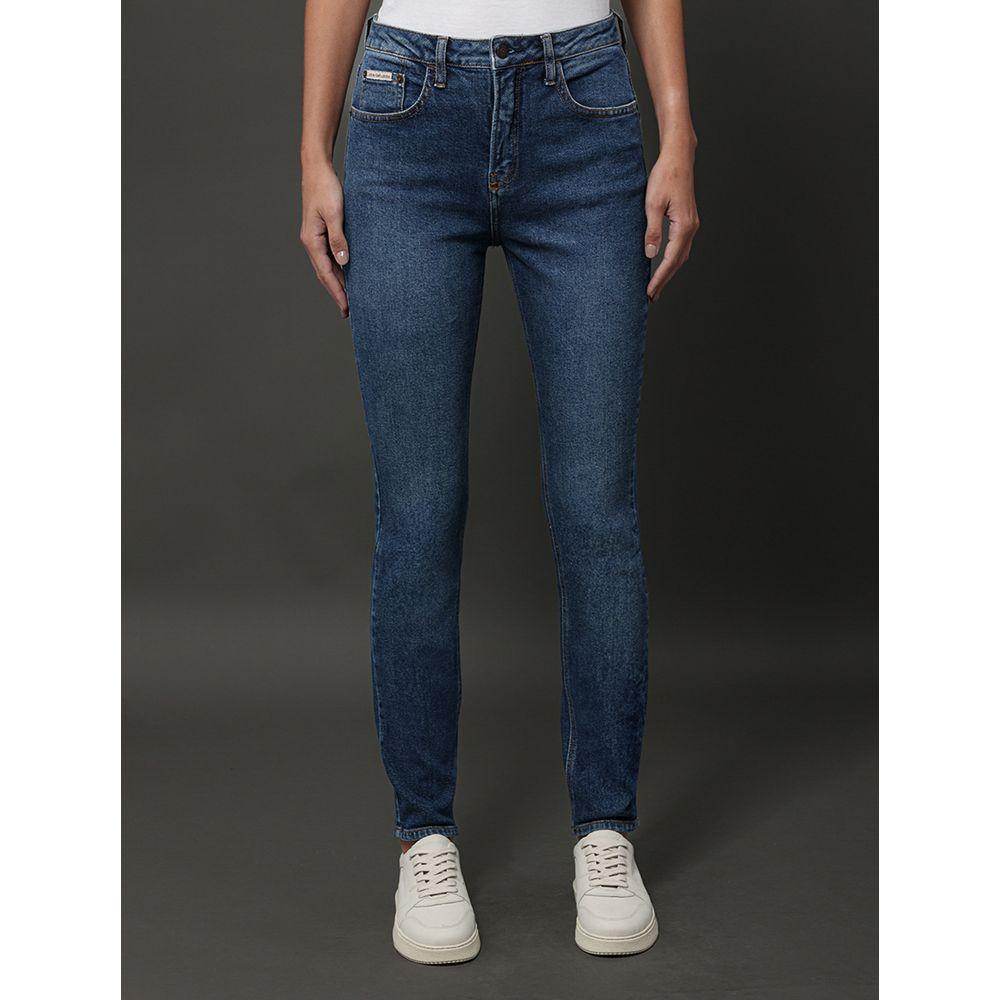 Calça Jeans Feminina Skinny High Rise Calvin Klein Jeans - Azul Médio - 1