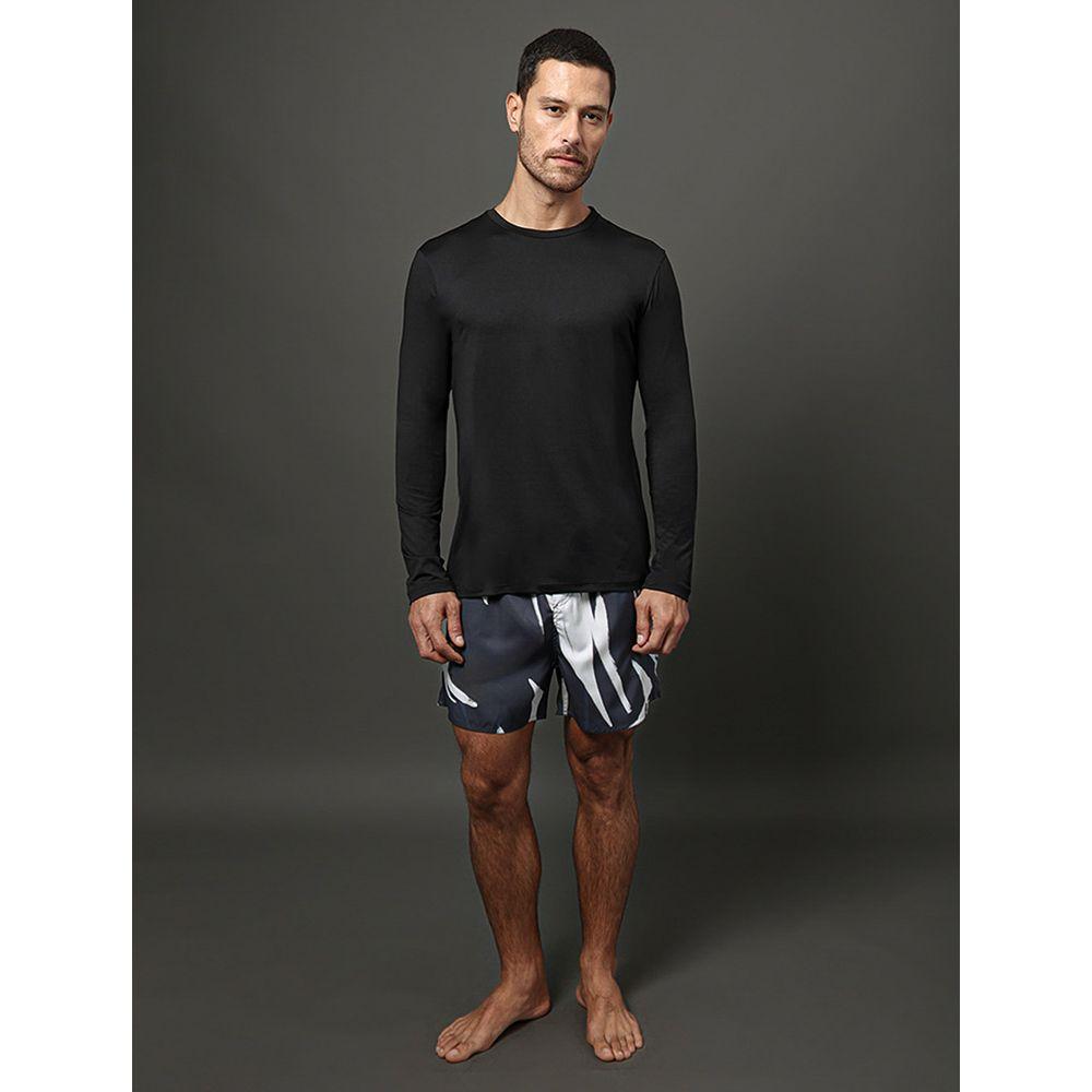 Camiseta Masculina Manga Longa Calvin Klein Swimwear - Preto - 3
