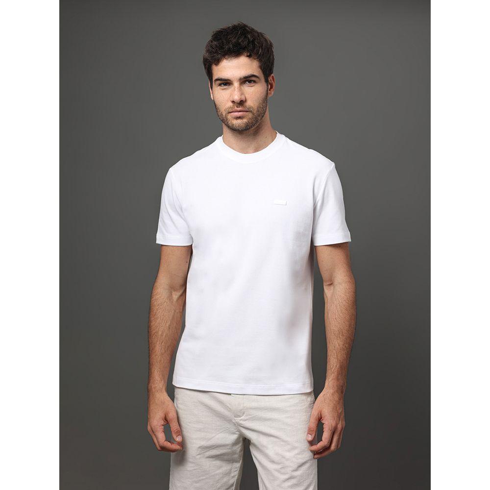 Camiseta Masculina Piquet Patch Borracha Calvin Klein - Branco 2 - 1
