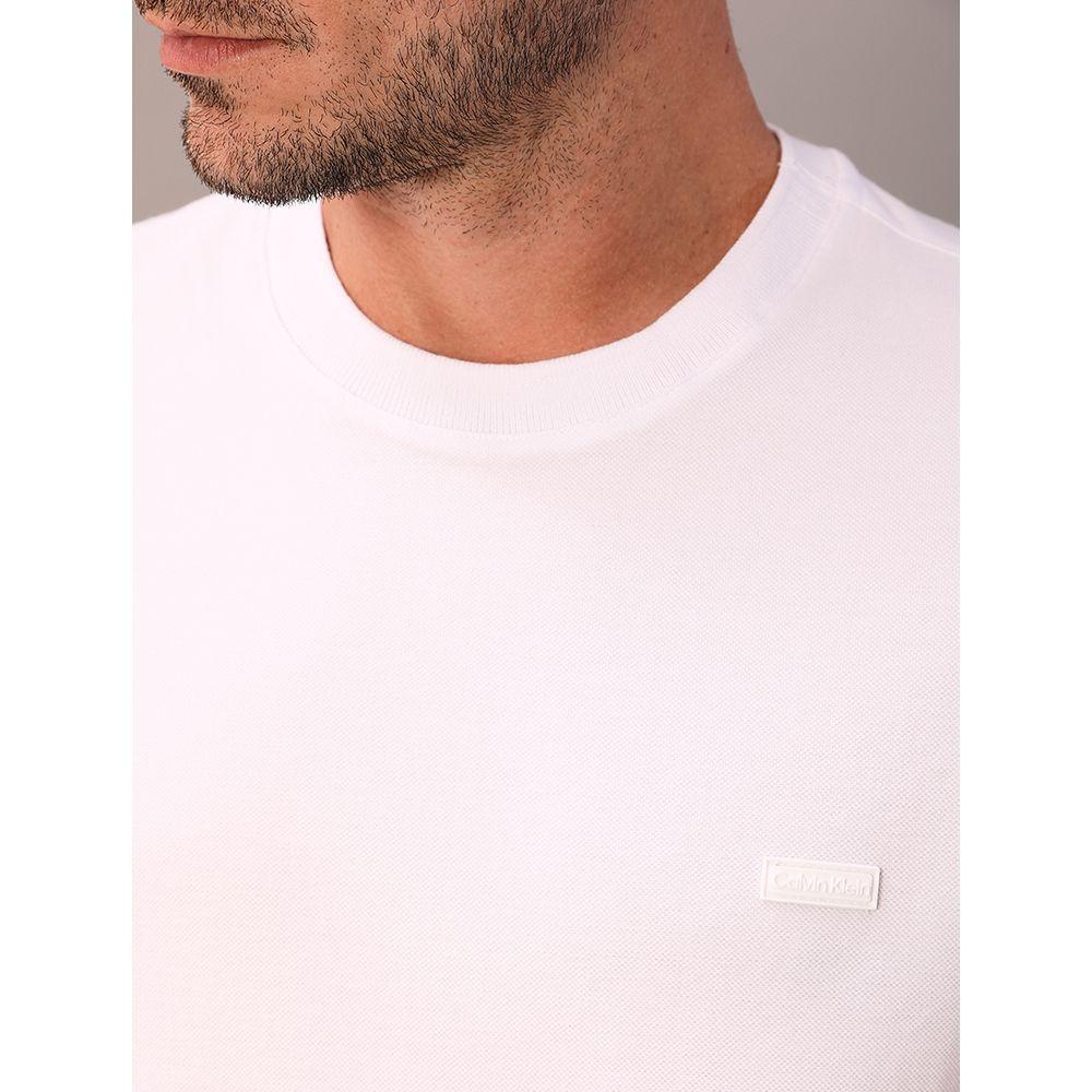 Camiseta Masculina Piquet Patch Borracha Calvin Klein - Branco 2 - 3