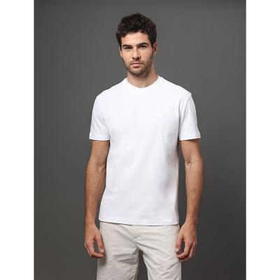Camiseta Masculina Piquet Patch Borracha Calvin Klein - Branco 2