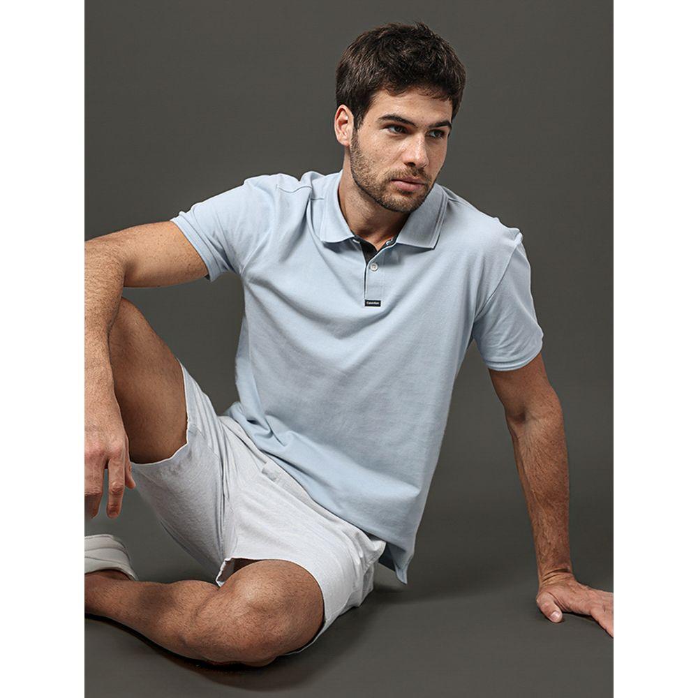Short Masculino Elástico Cotton Calvin Klein - Azul Claro - 5