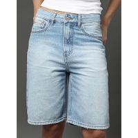 Bermuda Jeans Feminina Baggy Calvin Klein Jeans - Azul Claro - 1