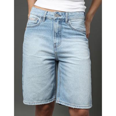 Bermuda Jeans Feminina Baggy Calvin Klein Jeans - Azul Claro