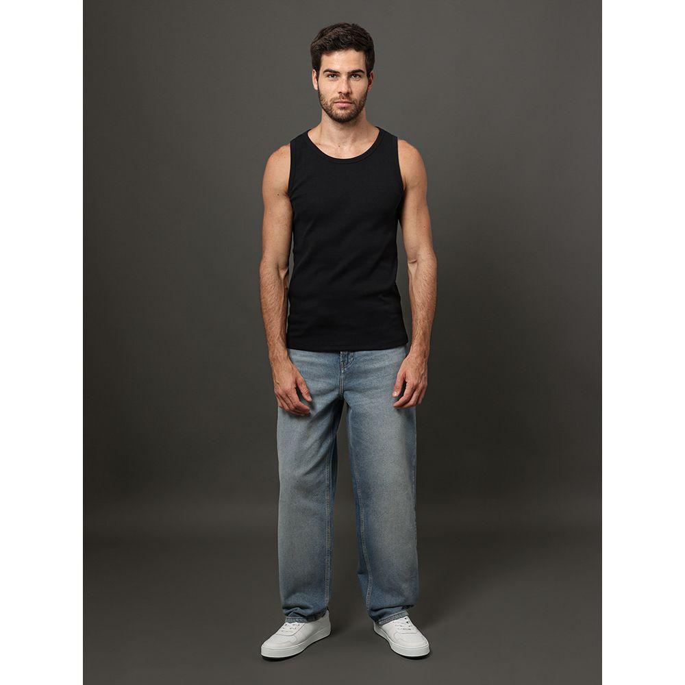 Regata Masculina Ribana Monogram Calvin Klein Jeans - Preto - 3