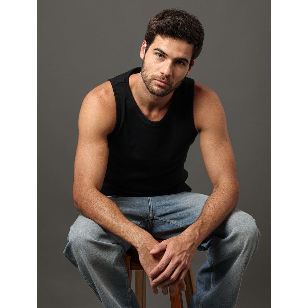 Regata Masculina Ribana Monogram Calvin Klein Jeans - Preto - 5