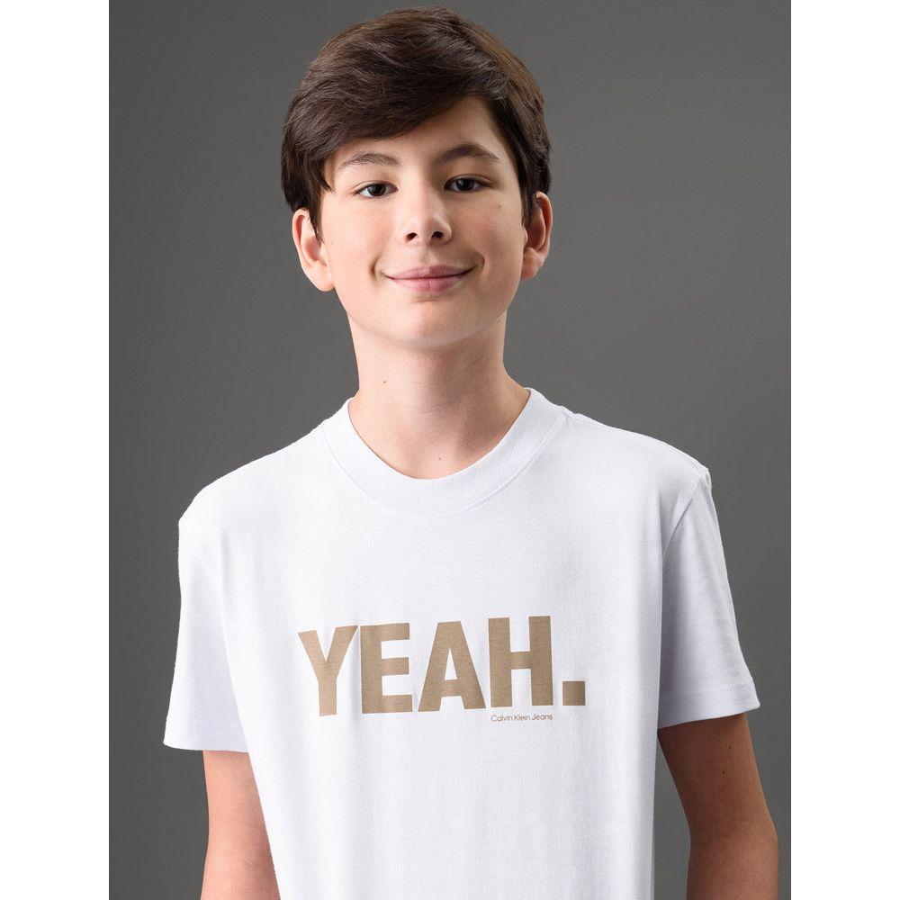 Camiseta Menino Yeah Calvin Klein Jeans - Branco - 4