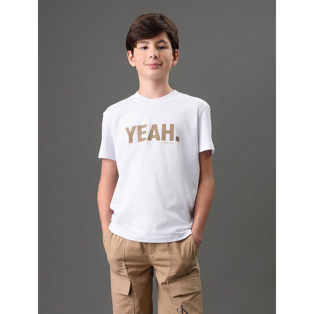 Camiseta Menino Yeah Calvin Klein Jeans - Branco - 5