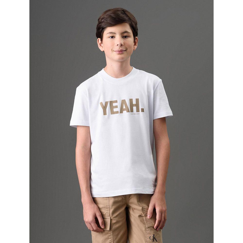 Camiseta Menino Yeah Calvin Klein Jeans - Branco - 1