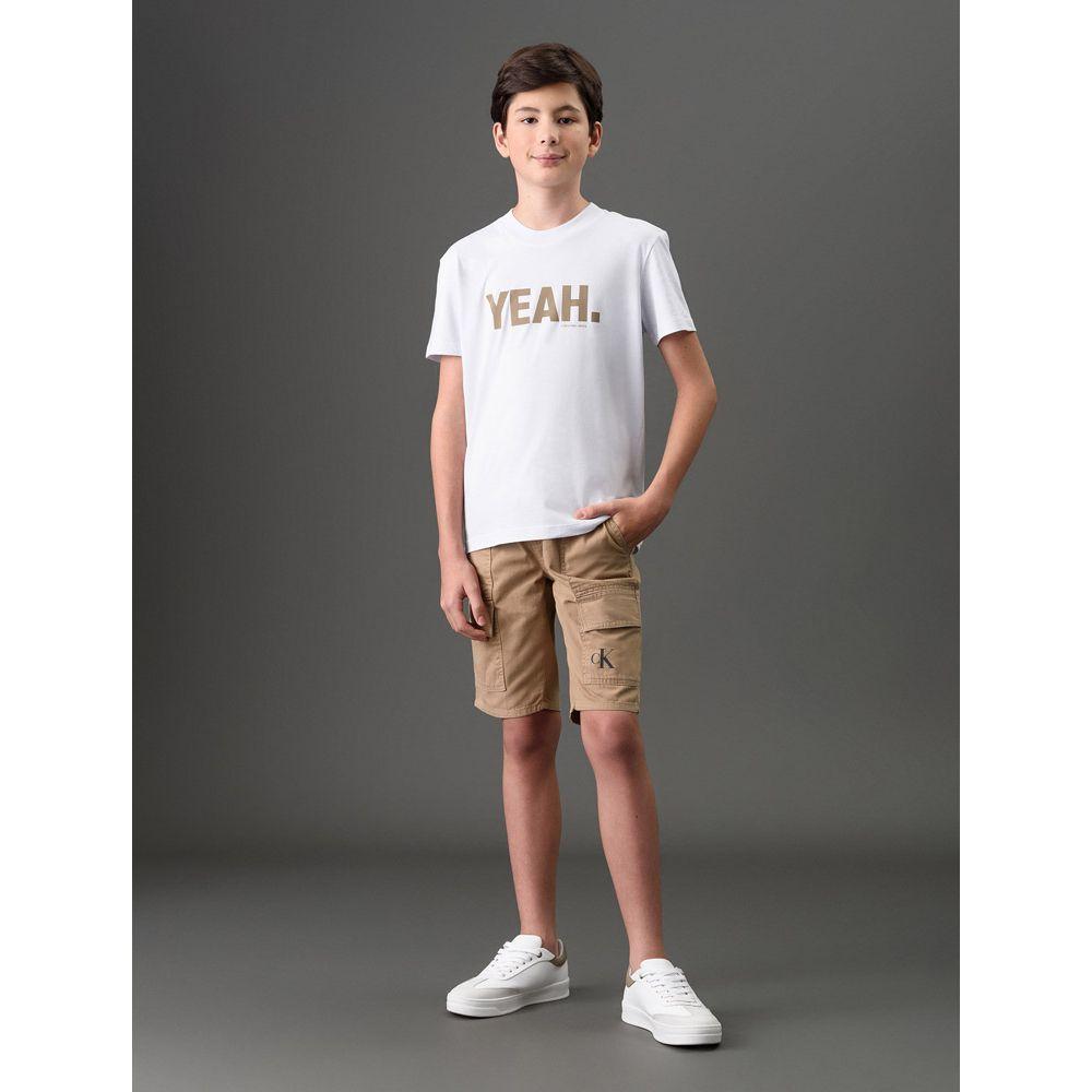 Camiseta Menino Yeah Calvin Klein Jeans - Branco - 3