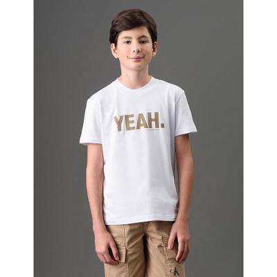 Camiseta Menino Yeah Calvin Klein Jeans - Branco