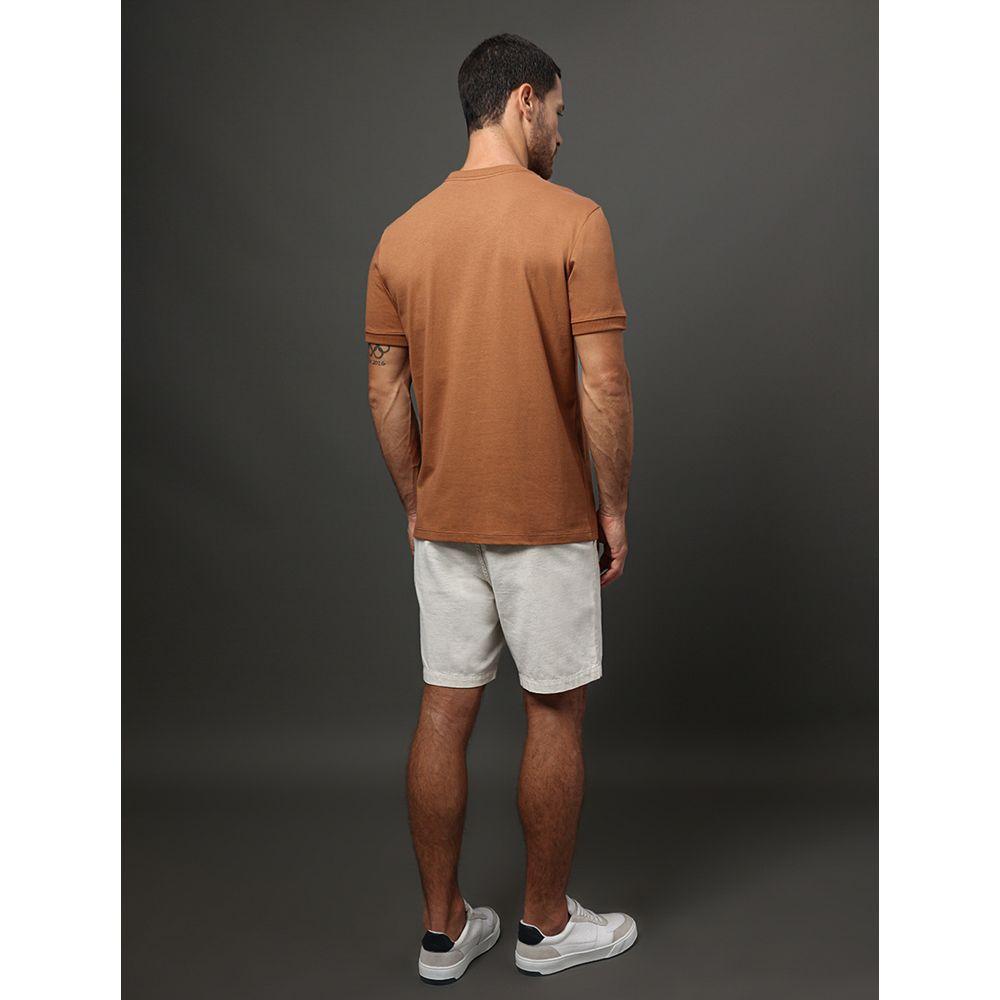 Camiseta Masculina Malhão Com Punhos Calvin Klein Jeans - Havana - 2