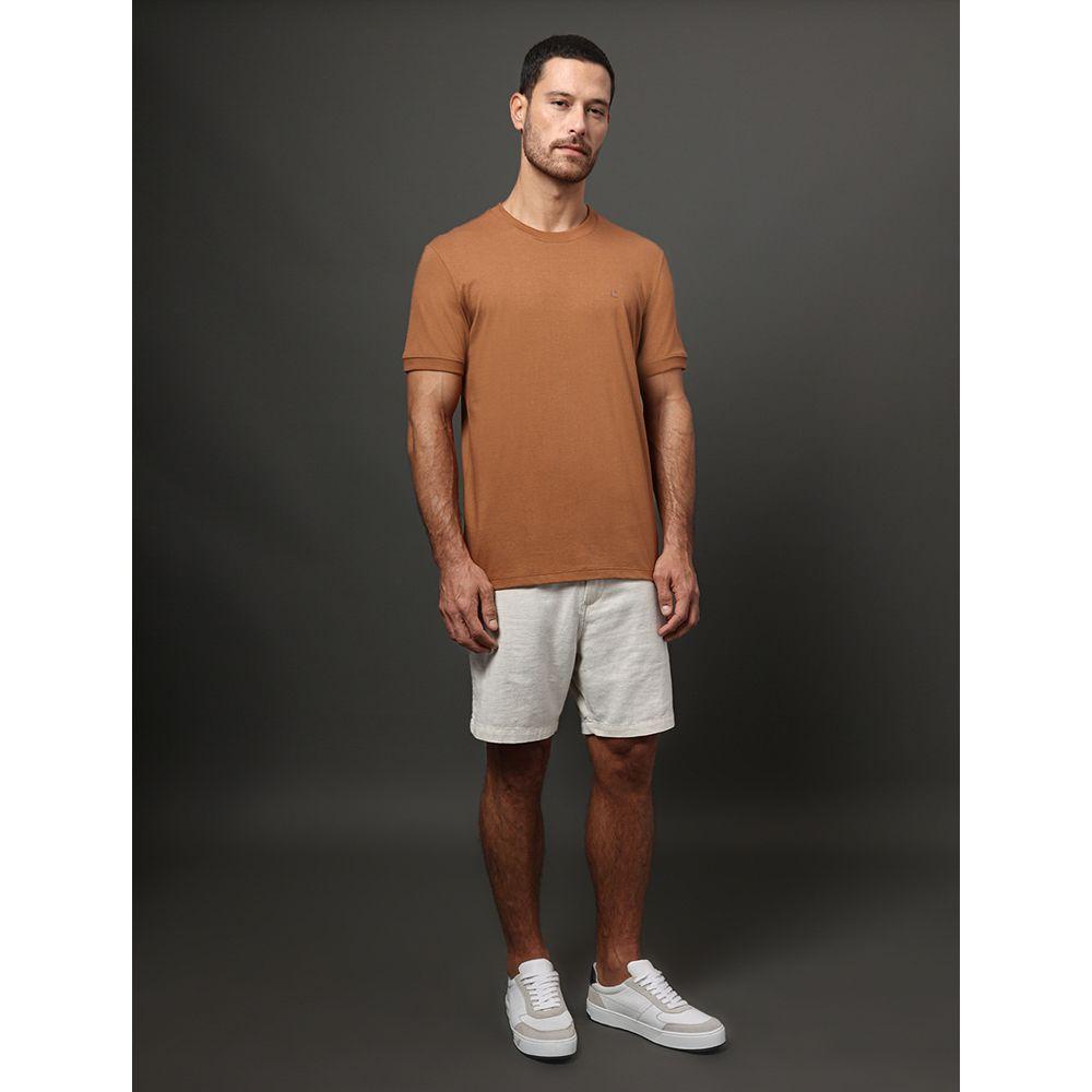 Camiseta Masculina Malhão Com Punhos Calvin Klein Jeans - Havana - 3