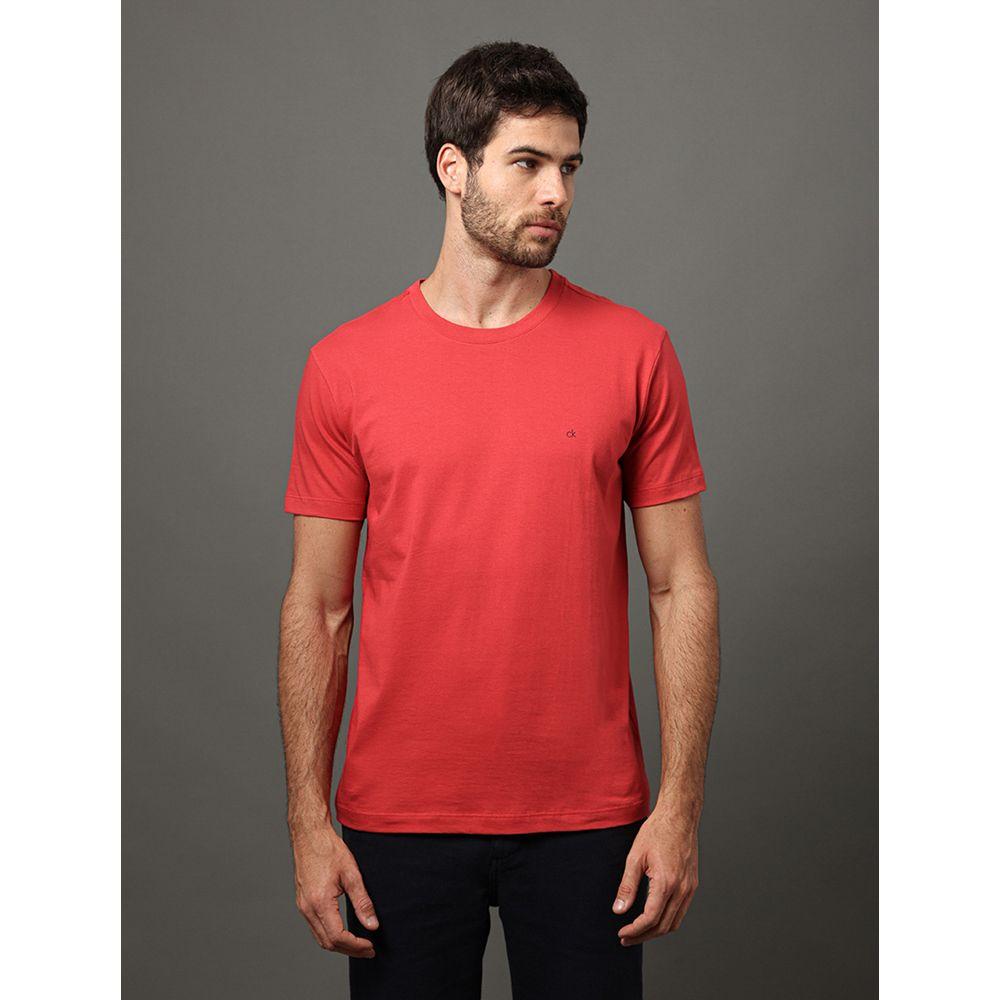Camiseta Masculina Meia Malha Calvin Klein - Vermelho - 1