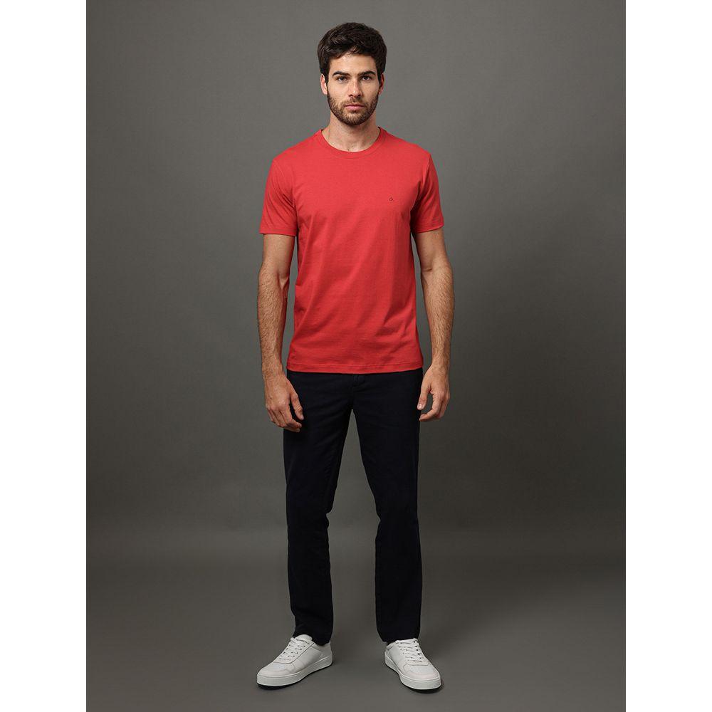 Camiseta Masculina Meia Malha Calvin Klein - Vermelho - 3
