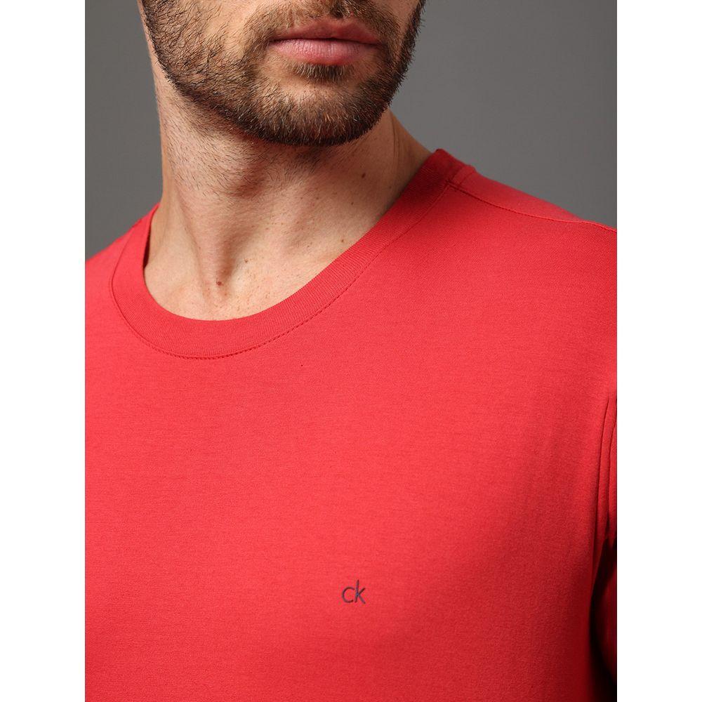 Camiseta Masculina Meia Malha Calvin Klein - Vermelho - 4
