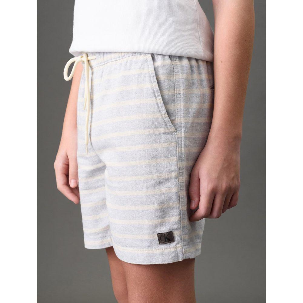 Shorts Menino Elástico Listras Calvin Klein Jeans - Lavanda - 4