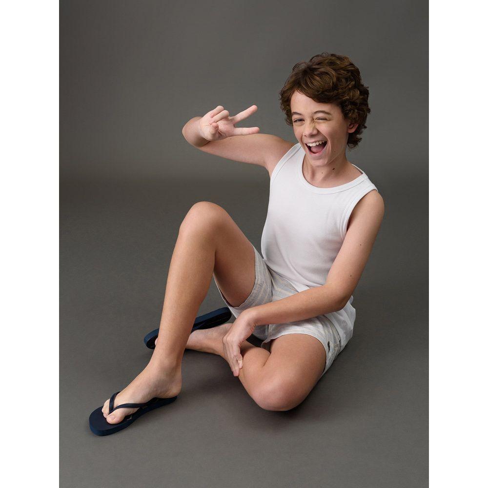 Shorts Menino Elástico Listras Calvin Klein Jeans - Lavanda - 5