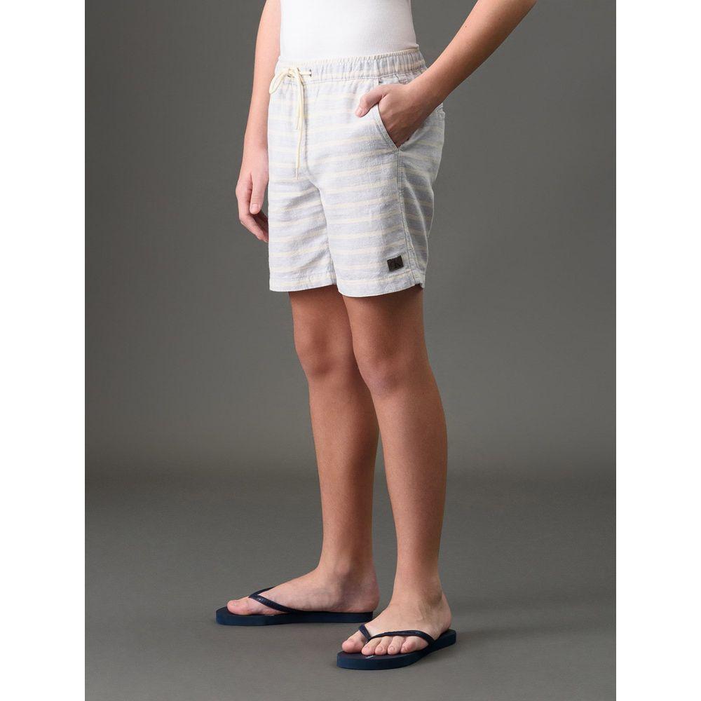 Shorts Menino Elástico Listras Calvin Klein Jeans - Lavanda - 1
