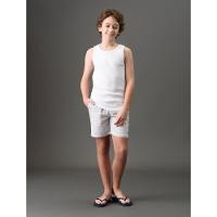 Shorts Menino Elástico Listras Calvin Klein Jeans - Lavanda - 3