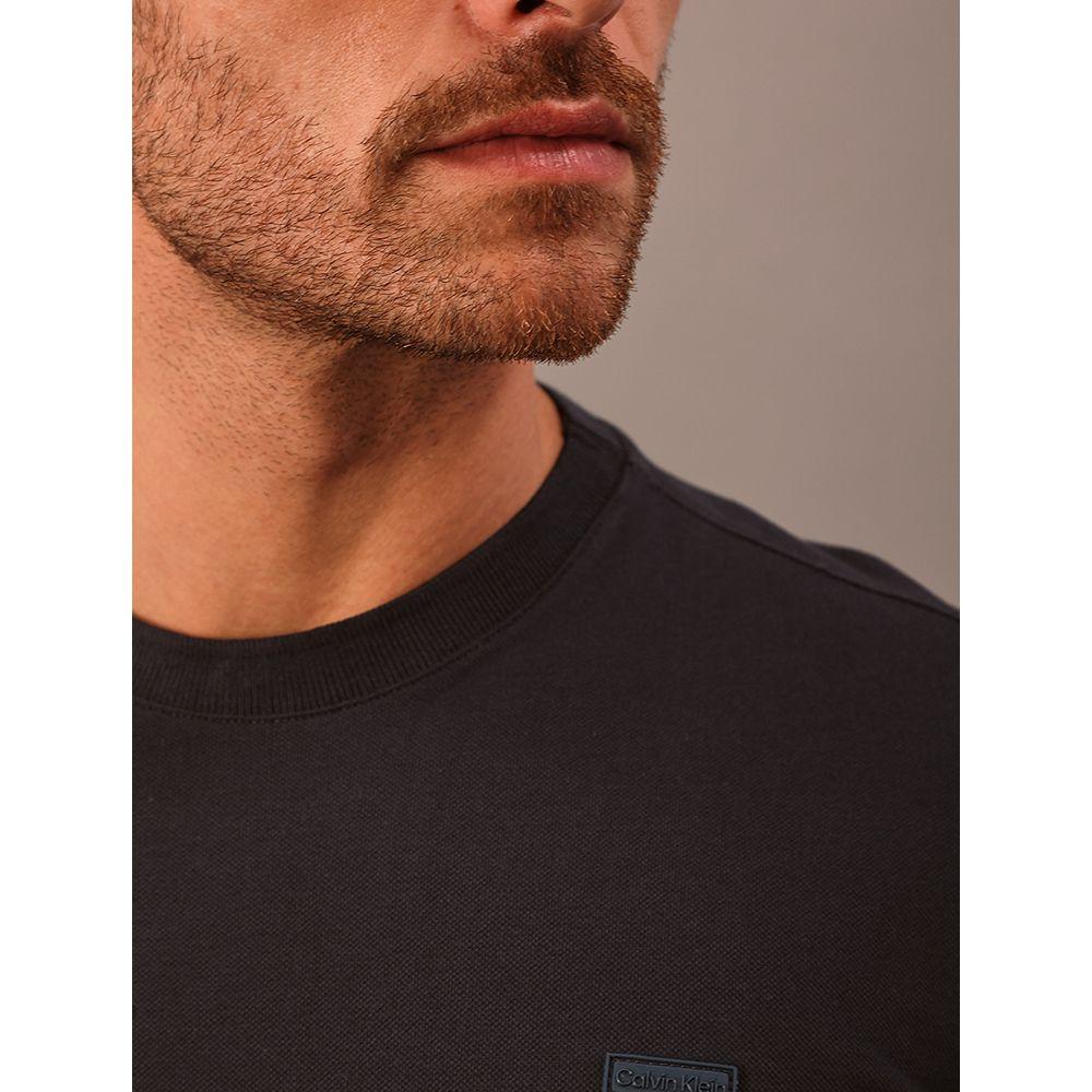 Camiseta Masculina Piquet Patch Borracha Calvin Klein - Marinho - 3
