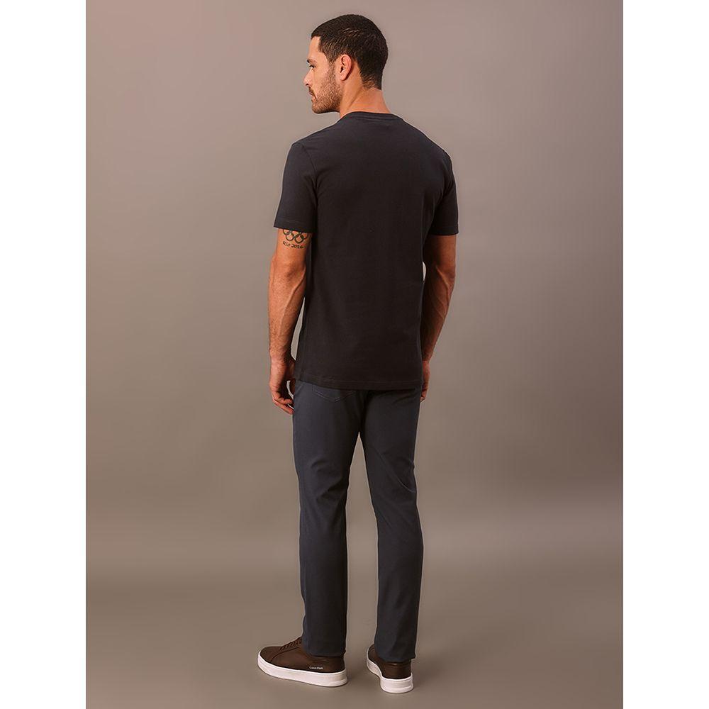 Camiseta Masculina Piquet Patch Borracha Calvin Klein - Marinho - 4