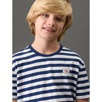 Camiseta Menino Listrado Navy Calvin Klein Jeans - Marinho