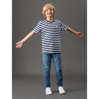 Camiseta Menino Listrado Navy Calvin Klein Jeans - Marinho - 5