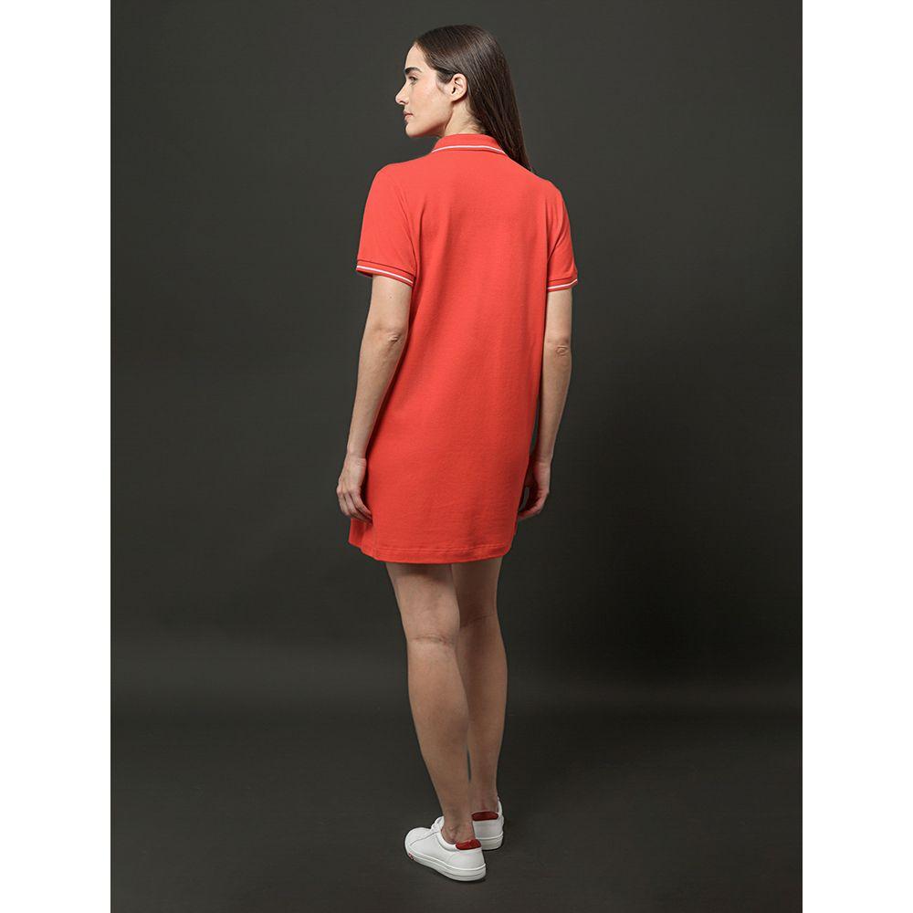 Vestido Feminino Polo Piquet Duplo Calvin Klein Jeans - Vermelho - 2