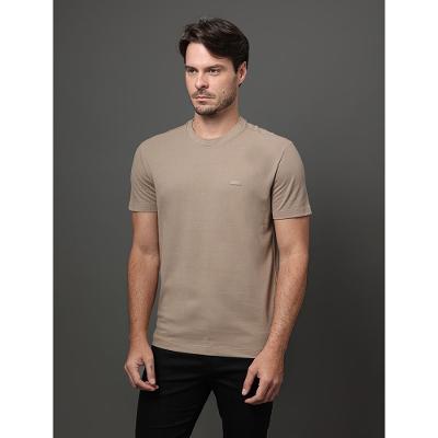 Camiseta Masculina Piquet Patch Borracha Calvin Klein - Caqui Medio