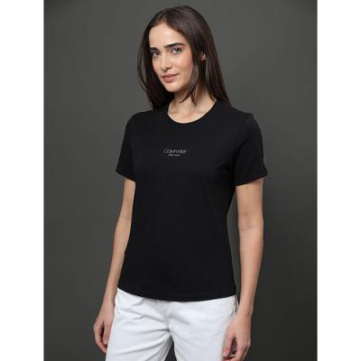 Camiseta Feminina Logo Foil Calvin Klein - Preto