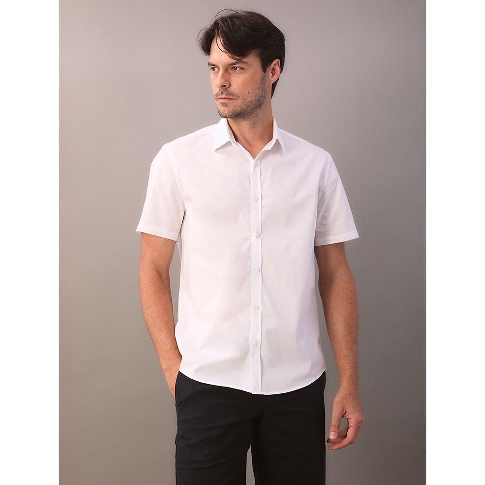 Camisa Mc Algodão Com Elastano - Branco 2 - 2