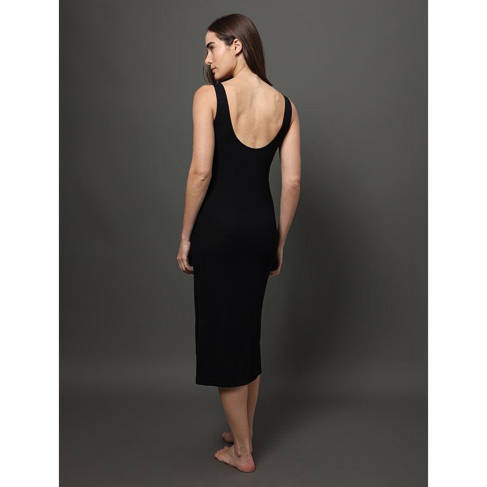 Camisola Feminina Cavada Fendas Viscolight Calvin Klein Underwear - Preto - 2