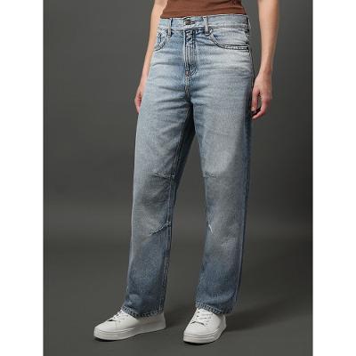 Calça Jeans Feminina Barrel Pences Calvin Klein Jeans - Azul Médio