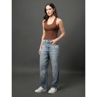 Calça Jeans Feminina Barrel Pences Calvin Klein Jeans - Azul Médio - 3