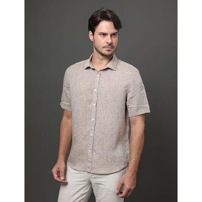 Camisa Masculina Cannes Linen Calvin Klein - Marrom