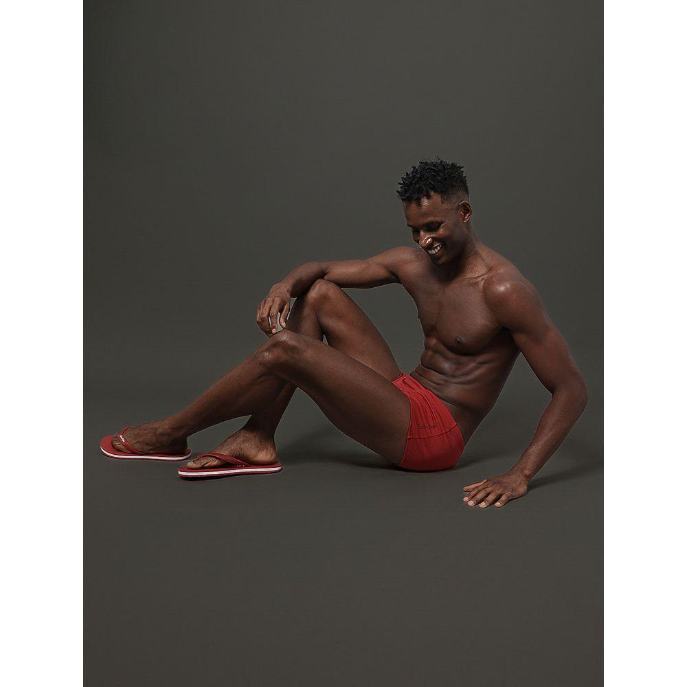 Sunga Trunk Logo Lateral Calvin Klein Swimwear - Vermelho - 5