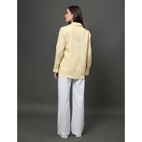 Camisa Feminina Linho Lisa Calvin Klein - Amarelo Manteiga - 2