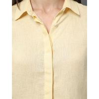 Camisa Feminina Linho Lisa Calvin Klein - Amarelo Manteiga