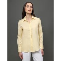 Camisa Feminina Linho Lisa Calvin Klein - Amarelo Manteiga - 5