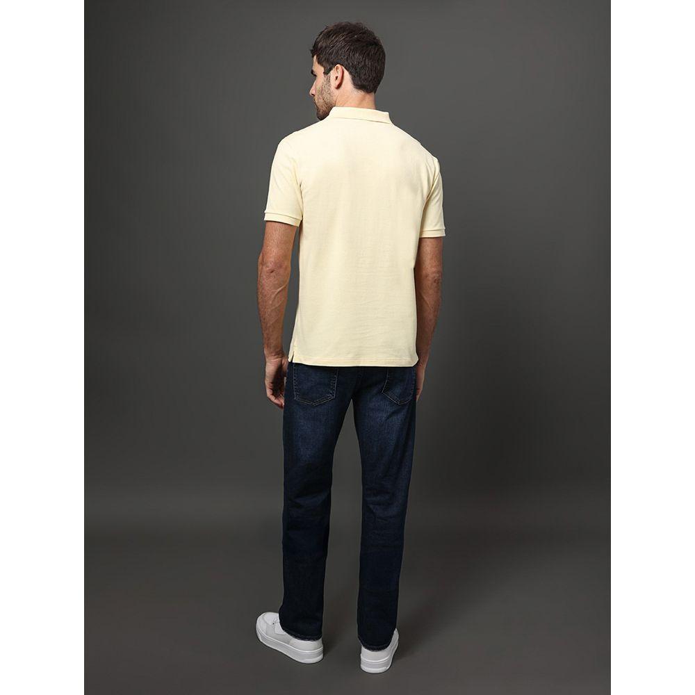 Polo Masculina Regular Sem Friso Calvin Klein - Amarelo Manteiga - 2