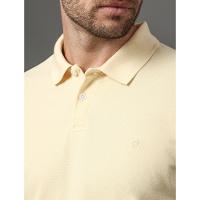 Polo Masculina Regular Sem Friso Calvin Klein - Amarelo Manteiga